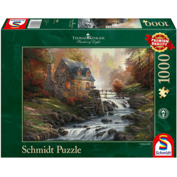 Puzzle SCHMIDT Thomas Kinkade - Moara de piatra SSP-57486, 12 ani+, 1000 piese