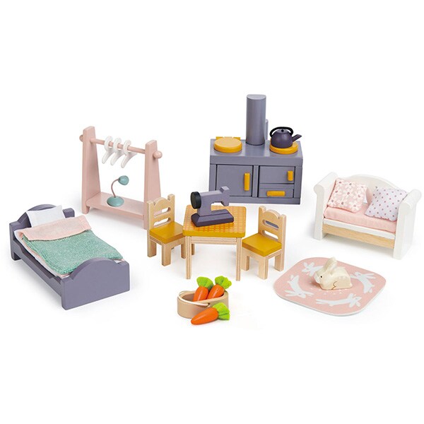 Casuta de papusi TENDER LEAF Cottontail Cottage TL8123, 3 ani+, multicolor 