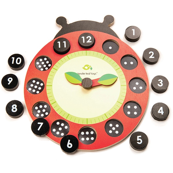 Joc educativ TENDER LEAF Ceas Buburuza TL8412, 3 ani+, rosu-negru