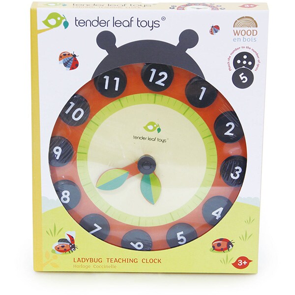 Joc educativ TENDER LEAF Ceas Buburuza TL8412, 3 ani+, rosu-negru