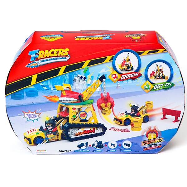 Set masinuta T-RACERS Turbo Crane TR9002O, 4 ani+, multicolor 