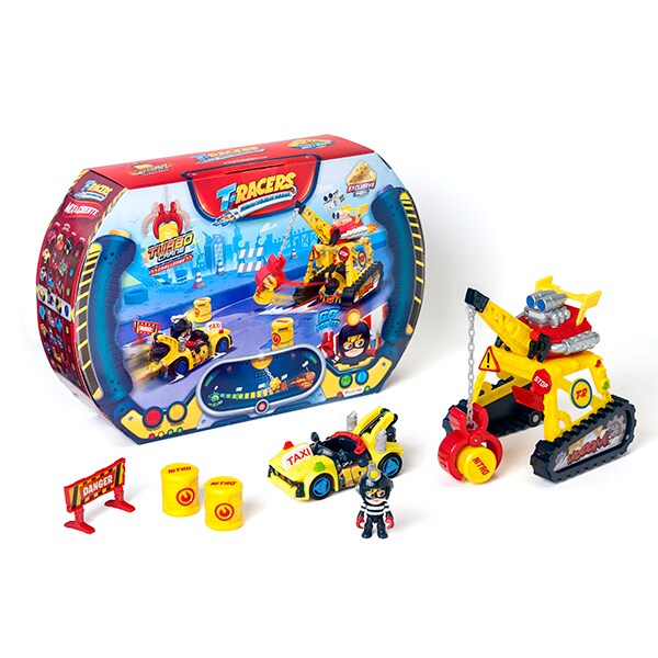 Set masinuta T-RACERS Turbo Crane TR9002O, 4 ani+, multicolor 