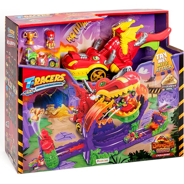 Set masinuta T-RACERS Cursa dragonului TR9004O, 4 ani+, multicolor