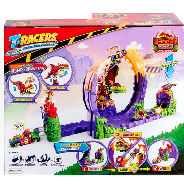 Set masinuta T-RACERS Cursa dragonului TR9004O, 4 ani+, multicolor