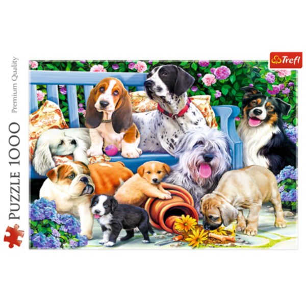 Puzzle TREFL Caini in gradina 10556, 12 ani+, 1000 piese