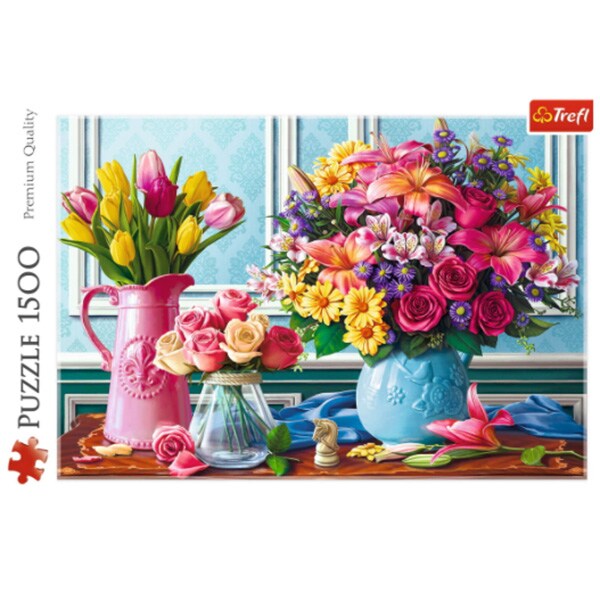 Puzzle TREFL Glastre cu flori 26157, 12 ani+, 1500 piese 