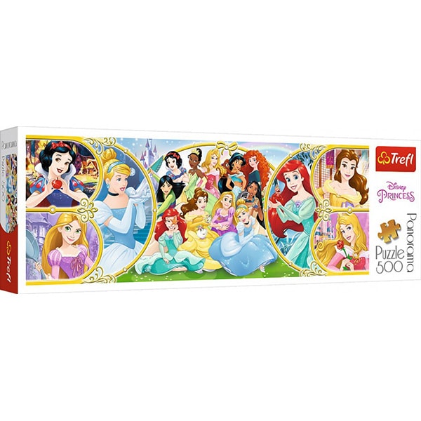 Puzzle TREFL Panorama Printesele Disney 29514, 7 ani+, 500 piese 