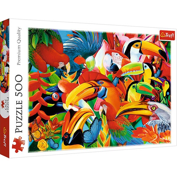 Puzzle TREFL Pasari colorate 37328, 10 ani+, 500 piese 