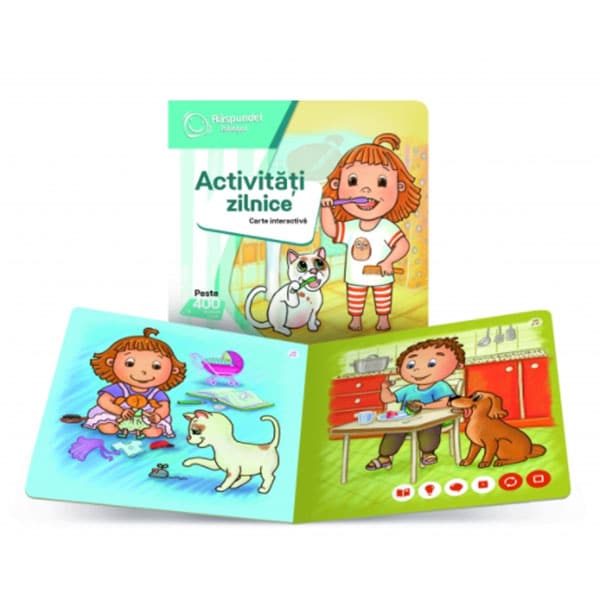 Carte interactiva RASPUNDEL ISTETEL Rutina zilnica 14864, 2 ani+, multicolor