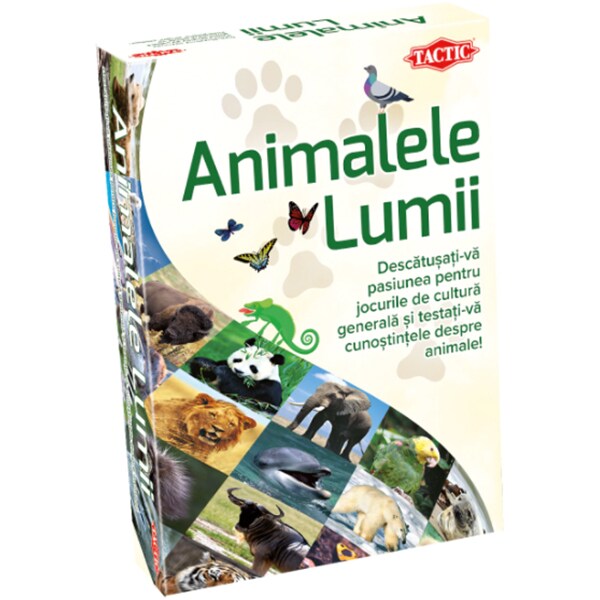 Joc de societate TACTIC Animalele lumii 58629, 7 ani+, 2-6 jucatori