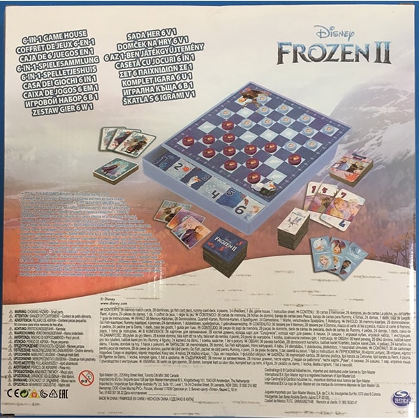 Joc de societate 6 in 1 SPIN MASTER Frozen 2 6053753, 5 ani+, 2 - 4 jucatori