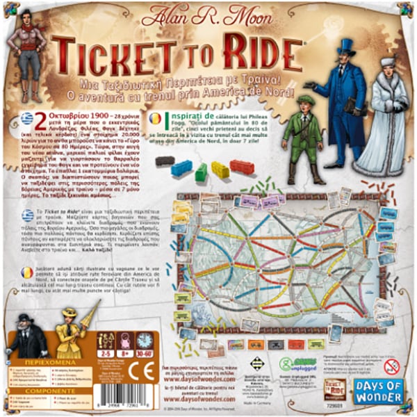 Joc de societate ASMODEE Ticket to Ride 721801, 8 ani+, 2-5 jucatori