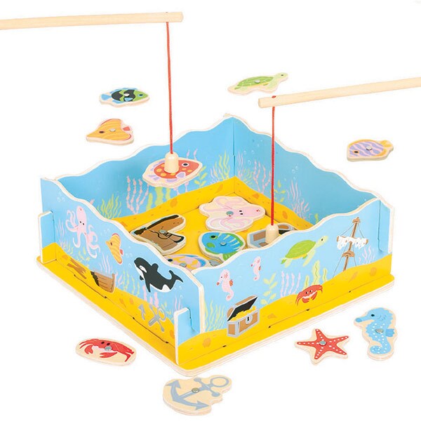 Joc magnetic BIGJIGS Hai sa pescuim BJ787, 3 ani+, multicolor