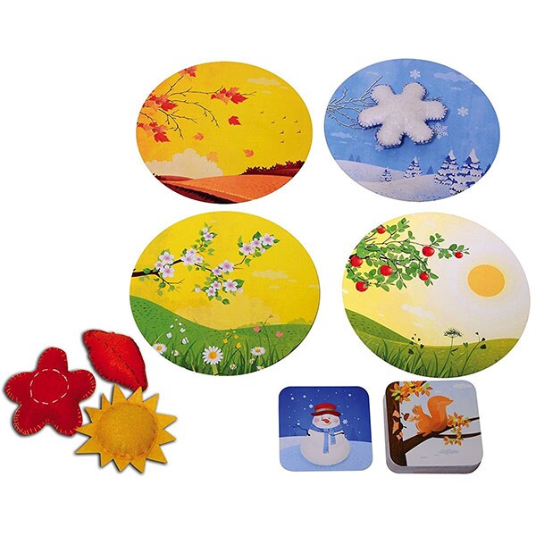 Joc interactiv CHALK AND CHUCKLES Descopera anotimpurile CCPPL028, 3 - 6 ani, multicolor 