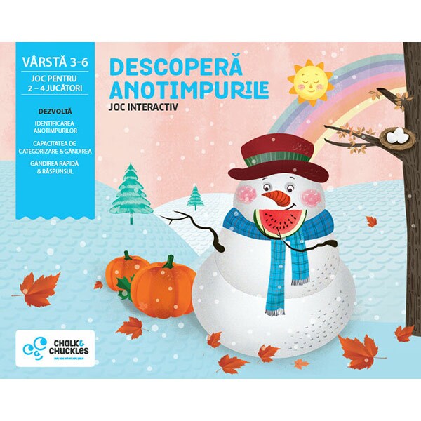 Joc interactiv CHALK AND CHUCKLES Descopera anotimpurile CCPPL028, 3 - 6 ani, multicolor 