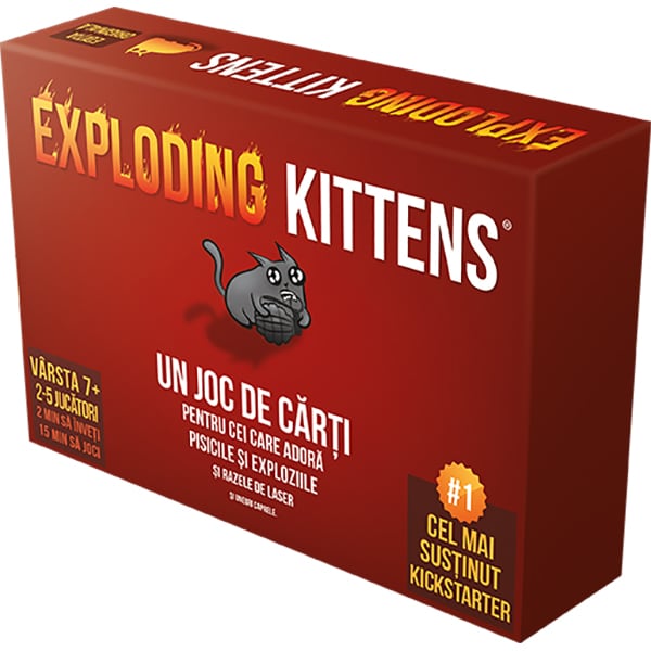Joc de societate EXPLODING KITTENS EKEK01RO, 7 ani+, 2-5 jucatori