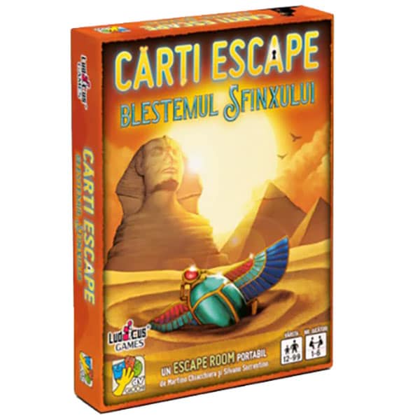 Joc de societate DV GIOCHI Escape - Blestemul Sfinxului editia II ESC2763, 12 ani+, 1-6 jucatori