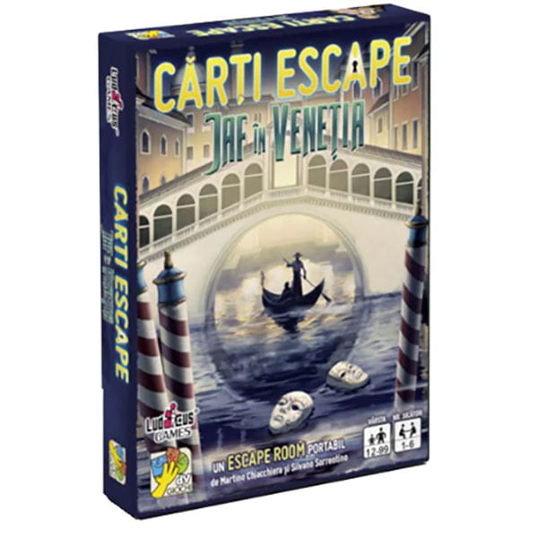 Joc de societate DV GIOCHI Escape - Jaf in Venetia editia II ESC2893, 12 ani+, 1-6 jucatori