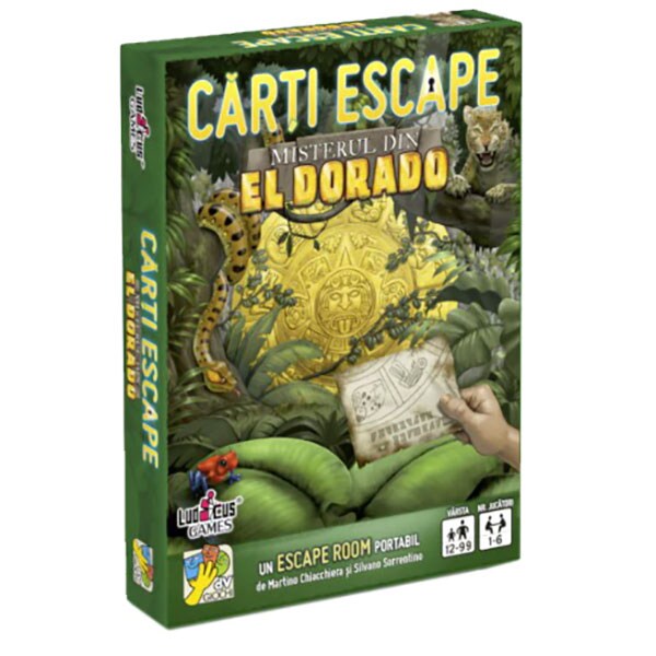 Joc de societate DV GIOCHI Escape - Misterul din Eldorado editia II ESC2909, 12 ani+, 1-6 jucatori