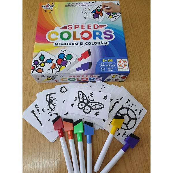 Joc educativ LIFESTYLE Speed Colors: Memoram si coloram LS101, 5 ani+, multicolor