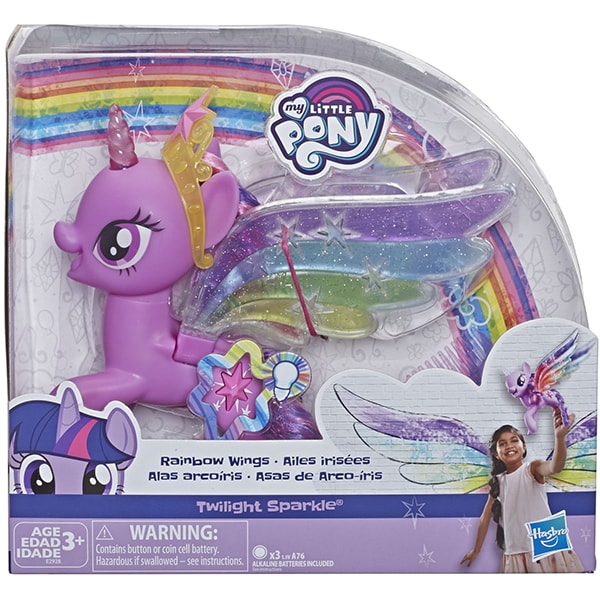 Figurina MY LITTLE PONY Twilight Sparkle cu aripi stralucitoare E2928, 3 ani+, multicolor 
