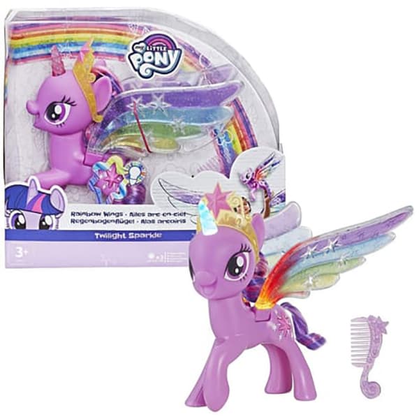 Figurina MY LITTLE PONY Twilight Sparkle cu aripi stralucitoare E2928, 3 ani+, multicolor 