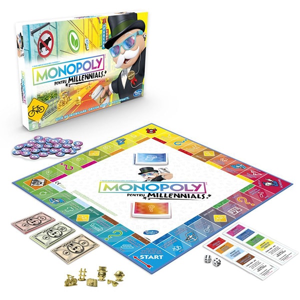 Joc de societate MONOPOLY Millennials E4989, 8 ani+, 2-4 jucatori