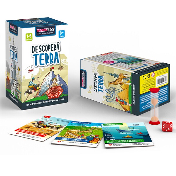 Joc de societate MEMORACE Descopera Terra MR0110, 8 ani+, 1-6 jucatori