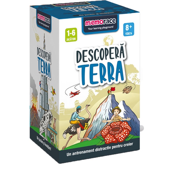 Joc de societate MEMORACE Descopera Terra MR0110, 8 ani+, 1-6 jucatori