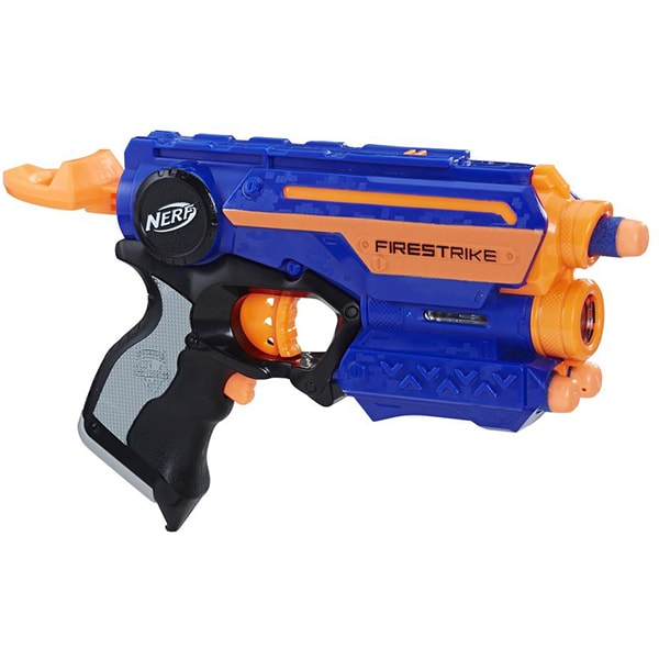 Blaster NERF N-Strike Elite Firestrike Blaster 533782, 8 ani+, albastru-portocaliu