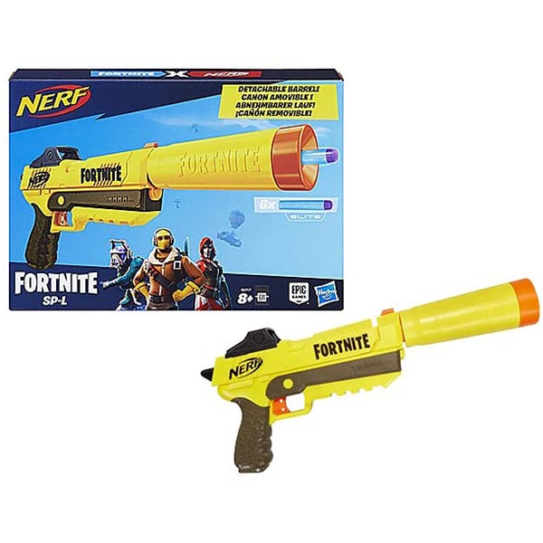 Blaster NERF Fortnite - Sneaky Springer SP-L E6717, 8 ani+, galben-maro