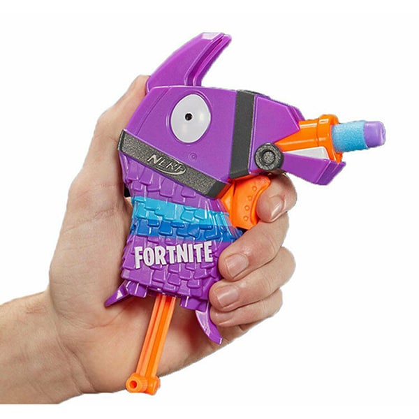 Pistol NERF Fortnite Microshots Llama E6747, 8 ani+, mov-albastru