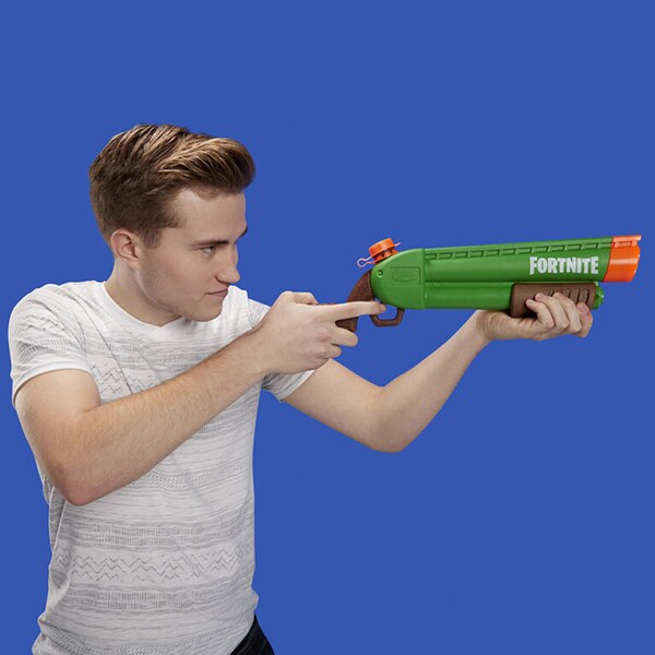 Blaster cu apa NERF Fortnite Super Soaker SG E7647, 8 ani+, verde-maro