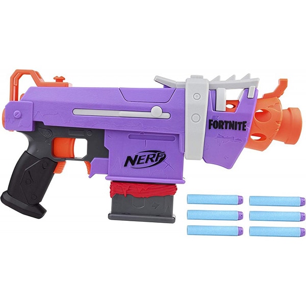 Blaster NERF Fortnite FN SMG E8977, 8 ani+, mov-portocaliu