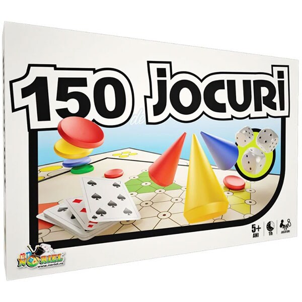 Joc de societate NORIEL 150 de jocuri intr-unul singur NOR 1414, 5 ani+, 2-8 jucatori