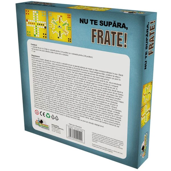 Joc de societate NORIEL Nu te supara frate Vintage NOR2402, 4 ani+, 2-6 jucatori