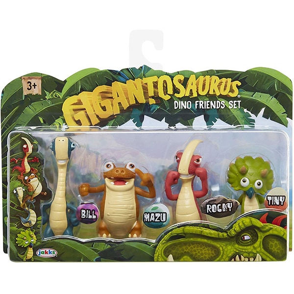 Set 4 figurine GIGANTOSAURUS Dino friends 98617-4L, 3 ani+, multicolor