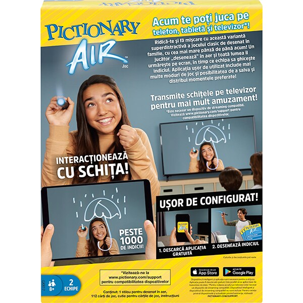Joc de societate MATTEL Pictionary Air MTGXR17, 8 ani+, 2-12 jucatori