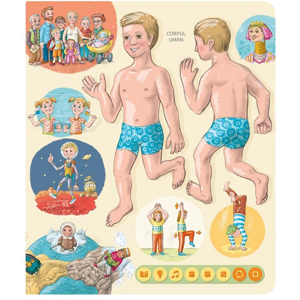 Carte interactiva RASPUNDEL ISTETEL Corpul uman 69367, 7 ani+, multicolor