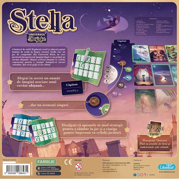 Joc de societate DIXIT Stella Ro LIBDIXSTEL01RO, 8 ani+, 3-6 jucatori
