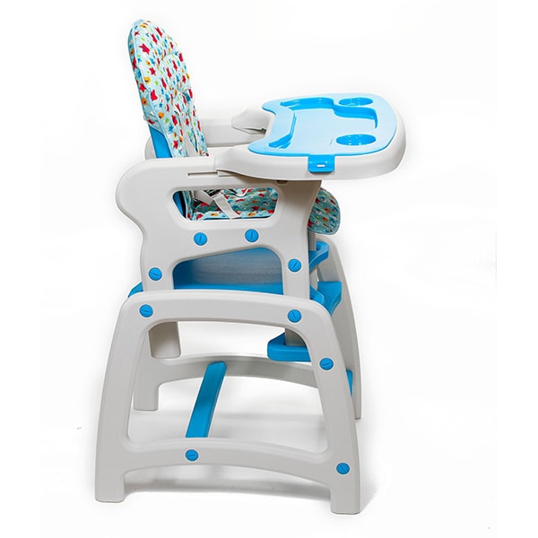 Scaun de masa JUJU Eat&Play JU3002-BLUE-STARS, 6 luni - 5 ani, albastru