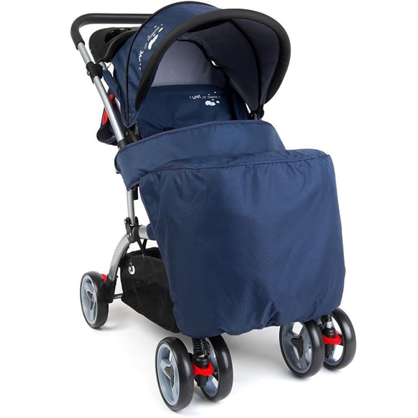 Carucior cu maner reversibil JUJU I Love My Parents JU4098-DARK BLUE, 0luni+, albastru