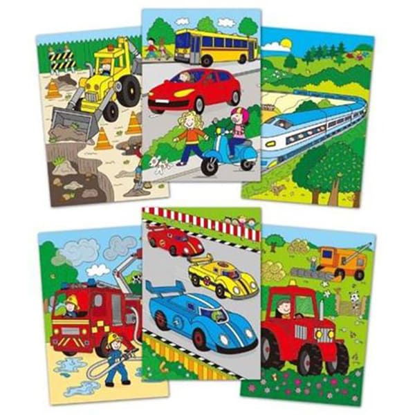 Carte de colorat GALT Water Magic Vehicule 1004933, 3 ani+, 6 imagini