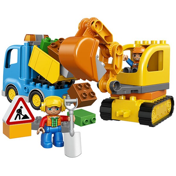 LEGO DUPLO: Camion si excavator pe senile 10812, 2 - 5 ani, 26 piese