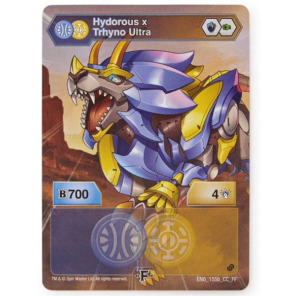 Figurina BAKUGAN S2 Bila Ultra Hydorous Trhyno 6055885_20124615, 6 ani+, albastru-galben