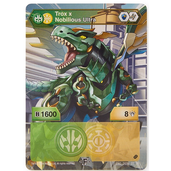 Figurina BAKUGAN S2 Bila Ultra Trox Nobilious 6055885_20124616, 6 ani+, verde