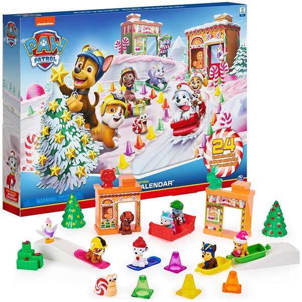 Set figurine PAW PATROL Advent Calendar 6059302, 3 ani+, multicolor