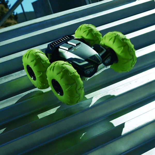 Masina cu telecomanda CLEMENTONI Exost RC - 360 Tornado 7530-20261, 5 ani+, verde deschis-negru