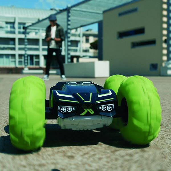 Masina cu telecomanda CLEMENTONI Exost RC - 360 Tornado 7530-20261, 5 ani+, verde deschis-negru