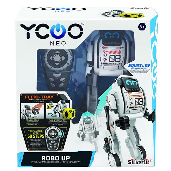 Robot cu telecomanda AS Robo Up 7530-88050, 5 ani+, alb-negru
